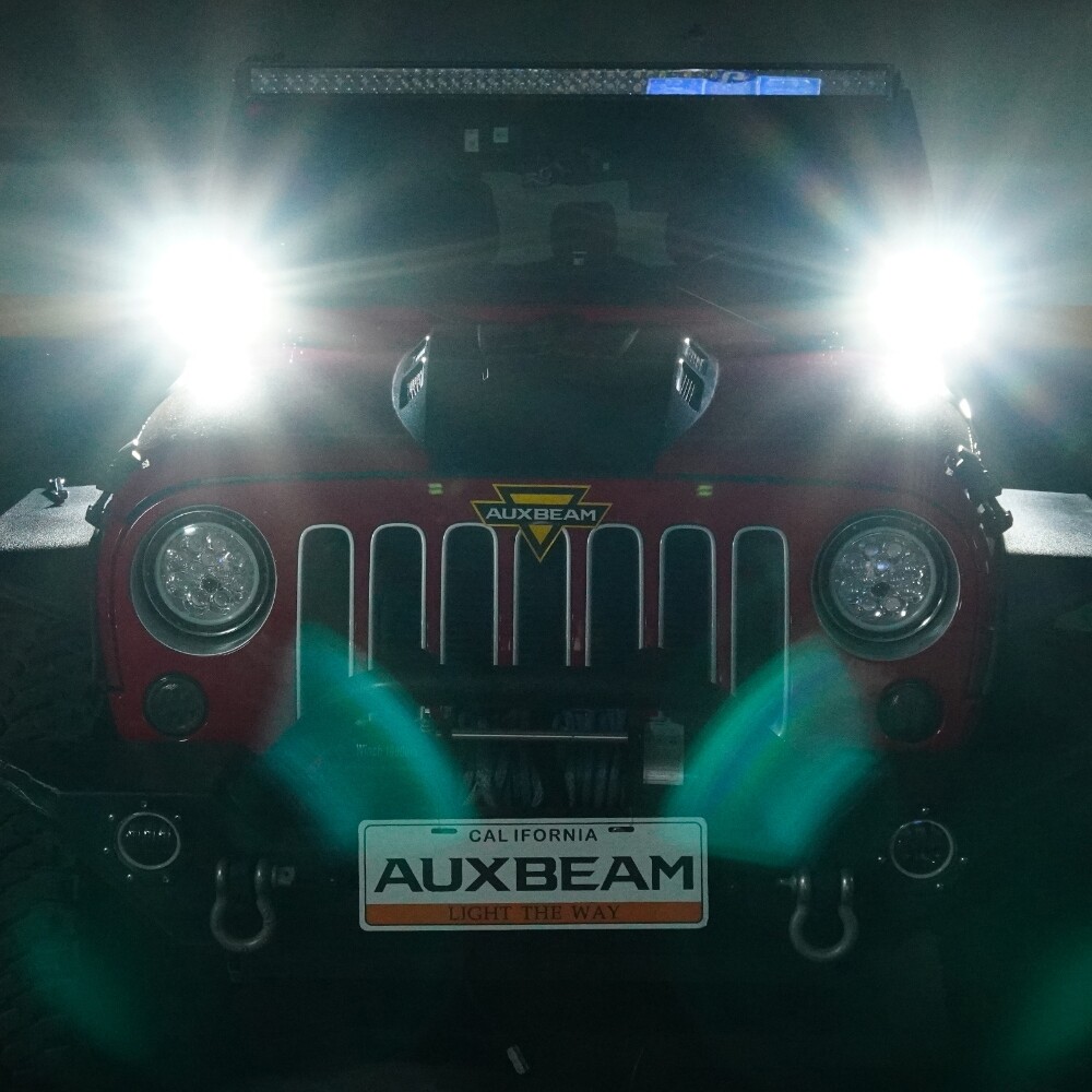 AUXBEAM 4″ INCH LED PODS WORK LIGHT BAR SPOT BEAM DRIVING OFFROAD SUV ATV TRUCK