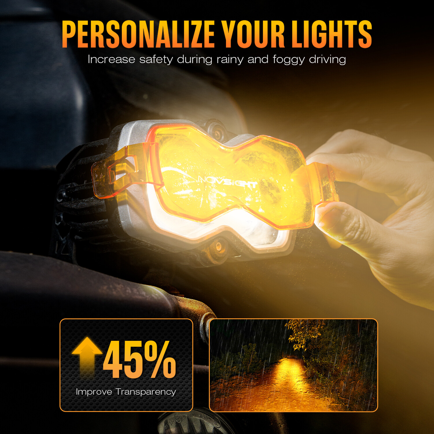 NOVSIGHT 4.5“ LED Work Lights Spot Pod Driving Off Road Jeep Truck Pickup Lamps