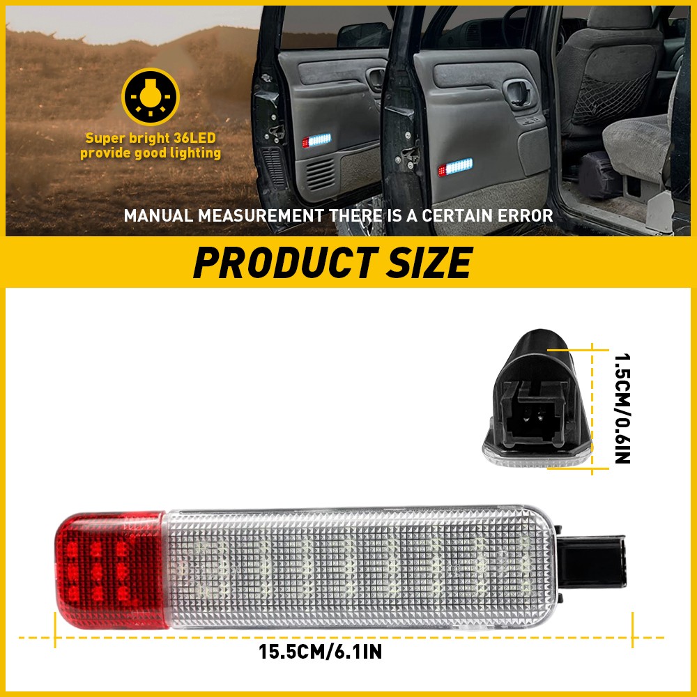 2 LED Door Courtesy Light Lamp for Chevy Silverado Suburban Tahoe GMC Blue+red F