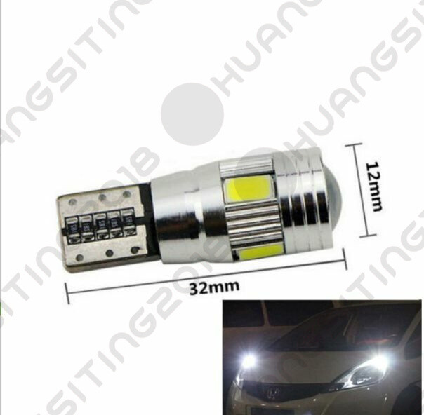 2X T10 W5W Error Free Canbus Projector 6SMD LED Car Parking Light Bulbs White