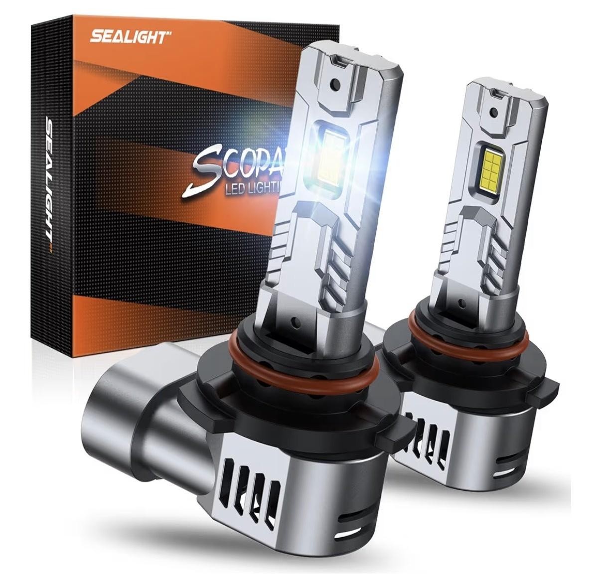 Sealight S2S 9005 HB3 LED Fog Light Bulbs 50000LM Cold White 2 Pack IP68