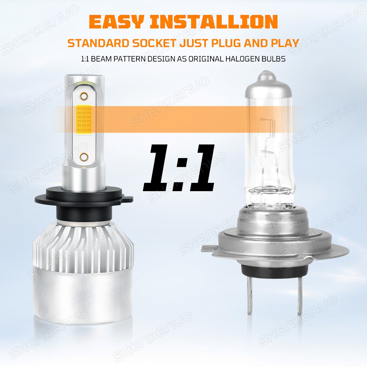 For BMW X5 07-2013 LED Headlight Hi/Low Beam Bulbs 6500K White Combo 4PCS
