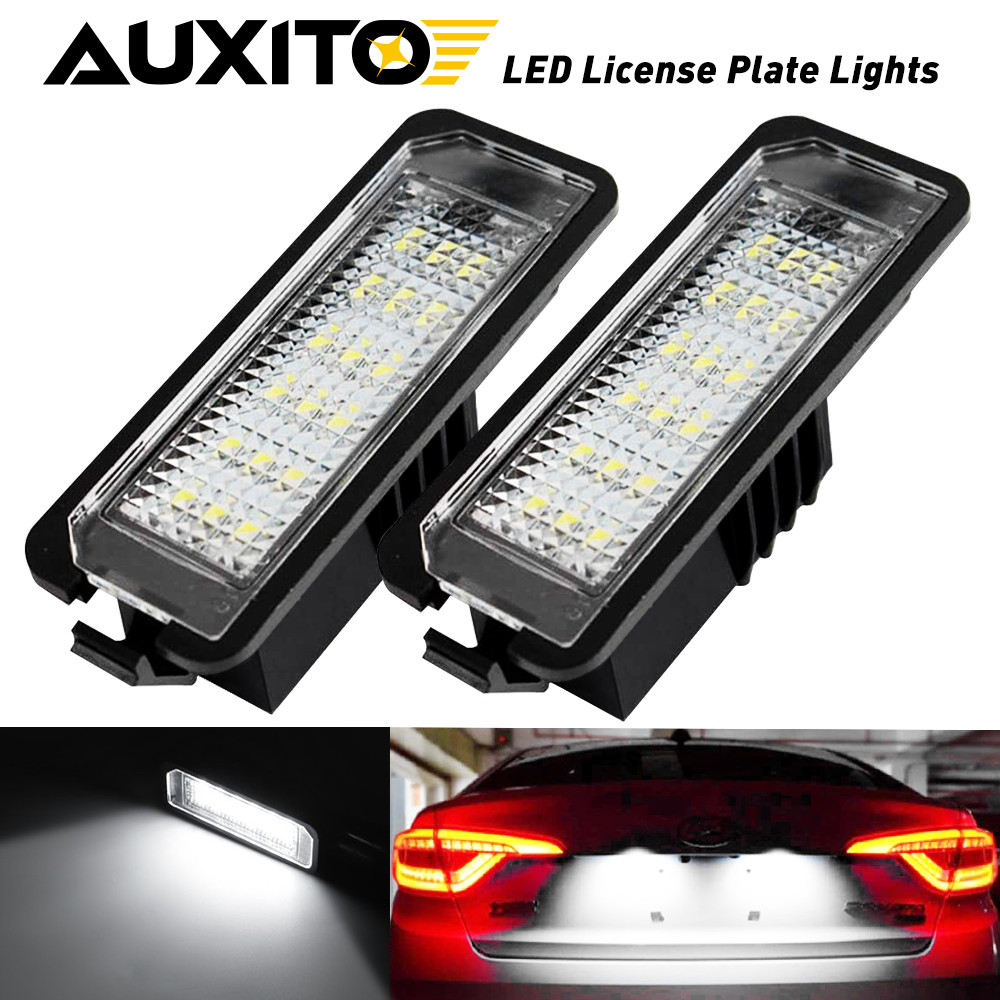 2X Canbus AUXITO LED License Plate Light Bulbs for VW PASSAT CC 2009-18 White