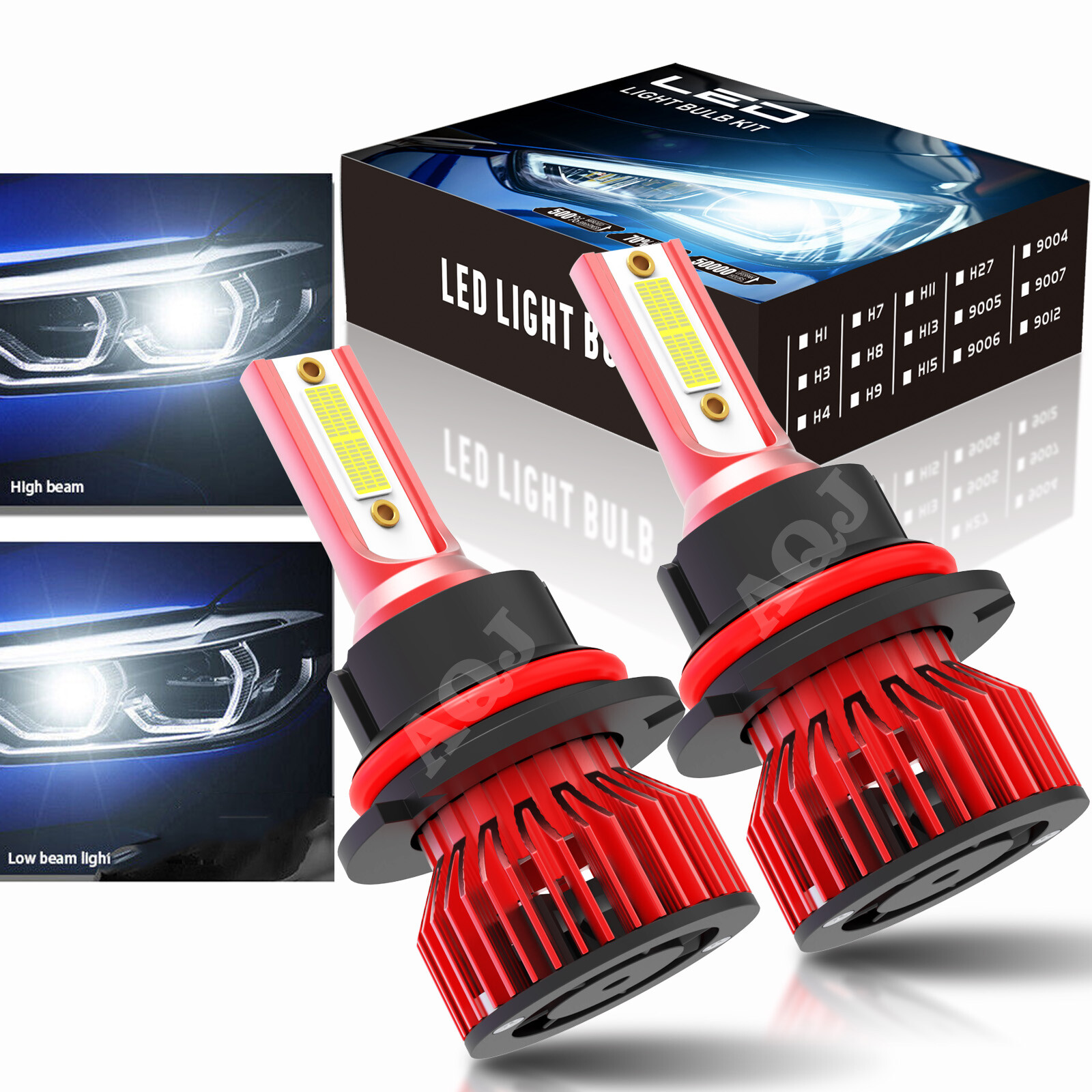 2x 9007/HB5 LED Headlight Bulb 6000K High/Low Beam For Subaru Baja 2003-2006