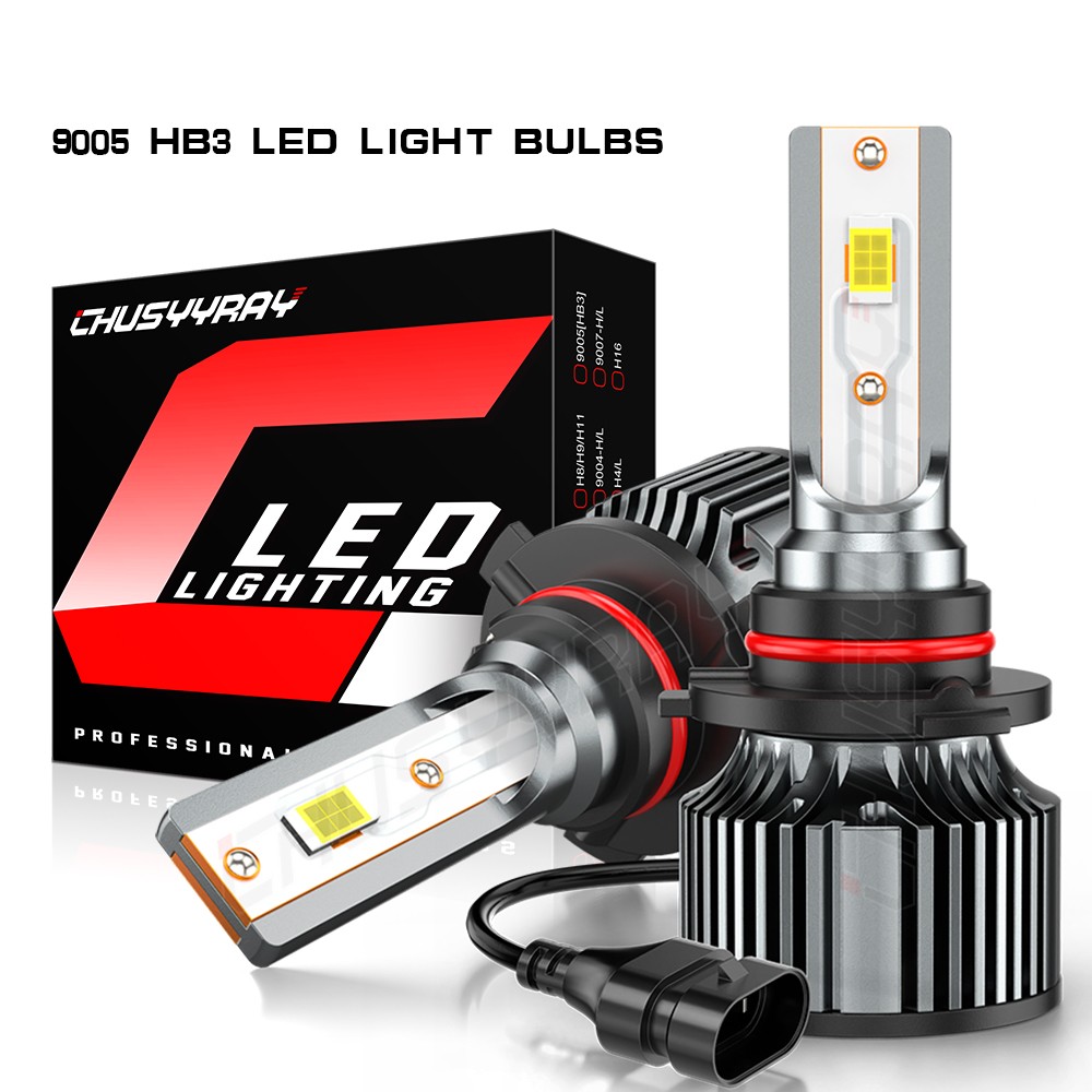 9005 HB3 LED Headlight Bulbs Conversion Kit High Beam 6500K White 30000LM