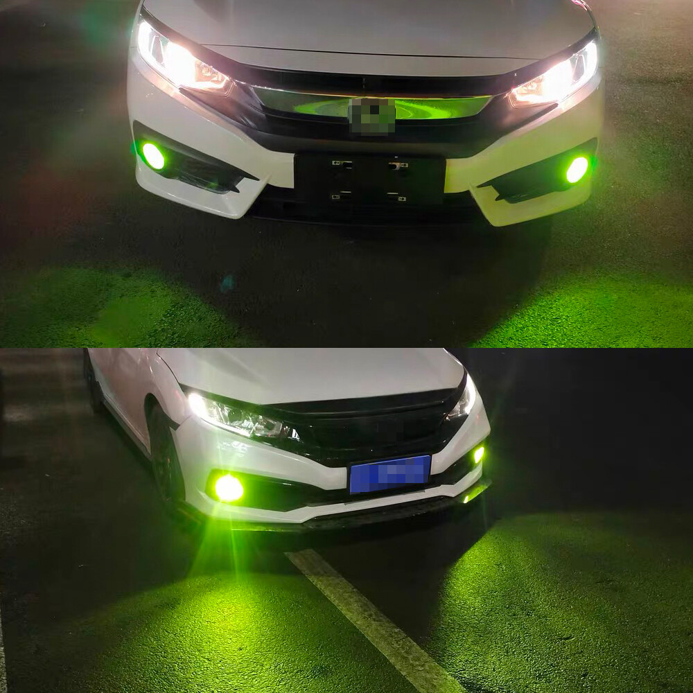 2 Extremely Bright Lemon Green H11 Fog Light LED Bulbs for Honda Civic 2006-2020