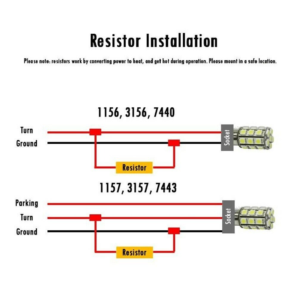 2pcs Load Resistor 50W 6RJ 6ohm LED Decoder FIX Hyper Flash Turn Signal Blinker