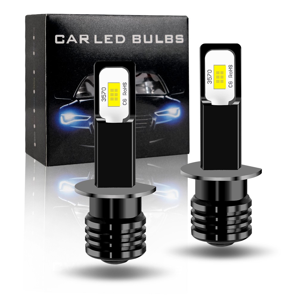 NEW H1 6000K CSP LED Headlight Bulb Kit Super Bright White 40000LM High Low Beam