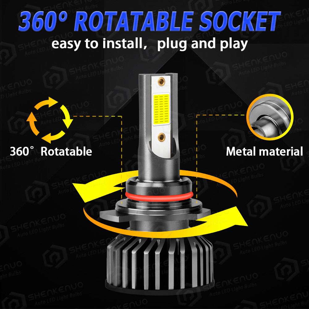9012 LED Headlight 5202/H16 Fog Light Bulbs For 2014 2015 GMC Sierra 1500