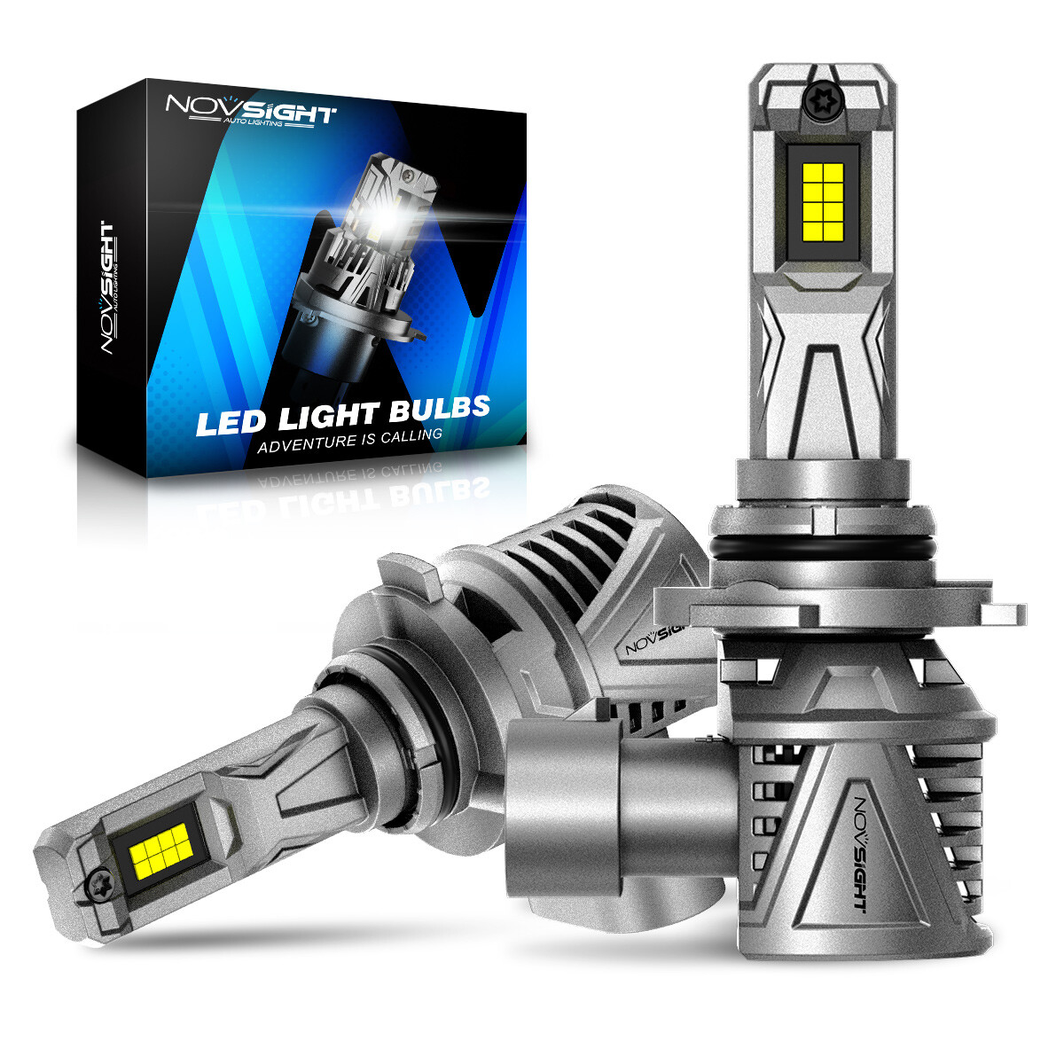 NOVSIGHT 9006 LED Headlight Bulbs Low Beam Super Bright 60W 15000LM 6500K White