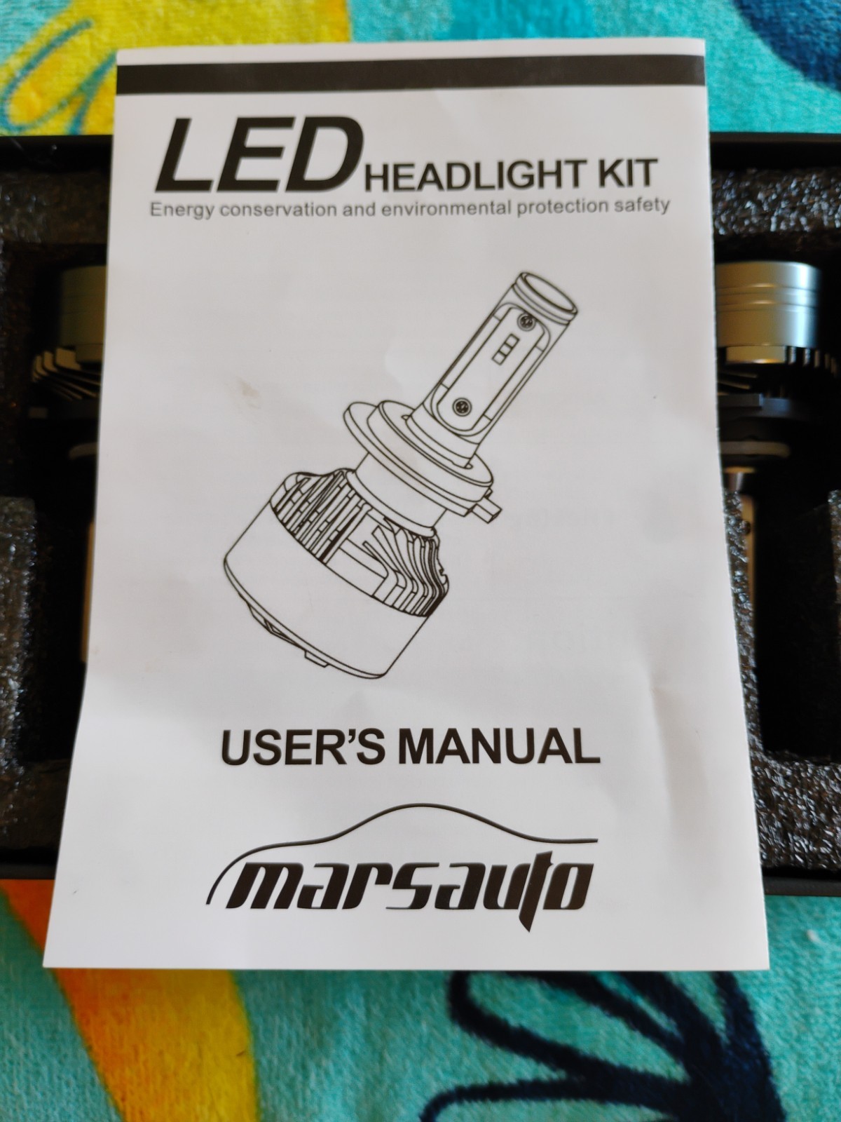 MARSAUTO 9005 HB3 M2 LED Headlight Bulbs Kit High Low CSP/CREE Chip DC12-24V NW
