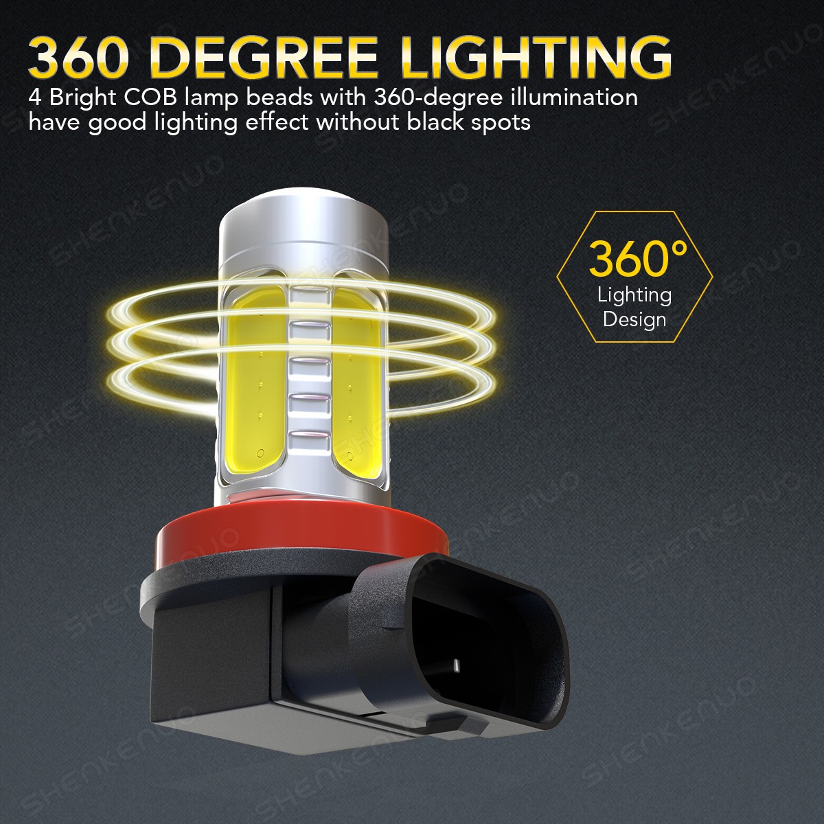 6x Combo H1+H11+H11 6000K LED Headlight High Low Beam Lamp Fog Light Bulbs Kit
