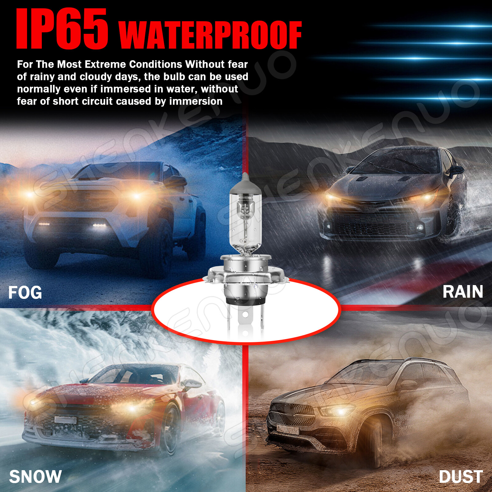 For Yamaha YZF600R 1997-2007 H4 Halogen 3400K Warm White Headlight Lights Bulbs