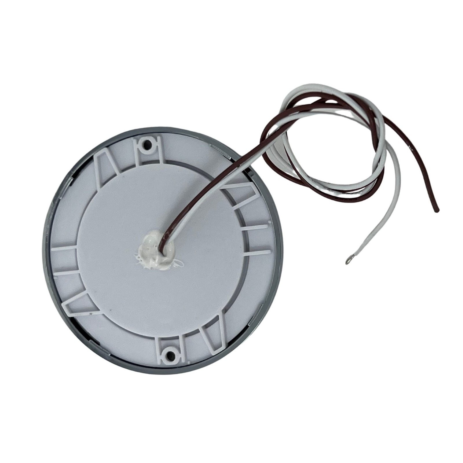Universal Interior Reading LED Light Round 30 Ceiling Dome Chrome Bezel Housing