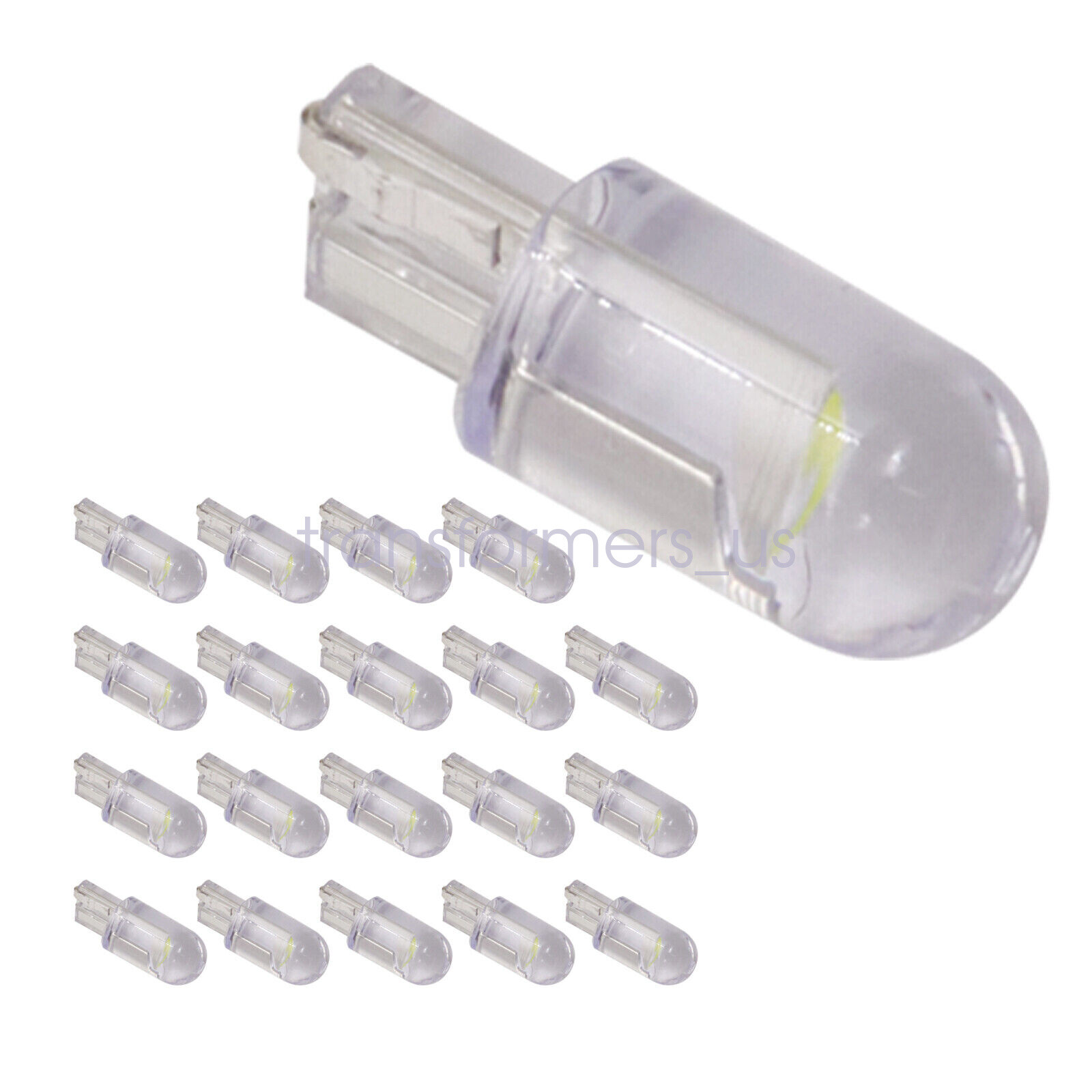 20Pc White T10 194 168 W5W 2825 LED License Plate Interior Light Bulb 6000K