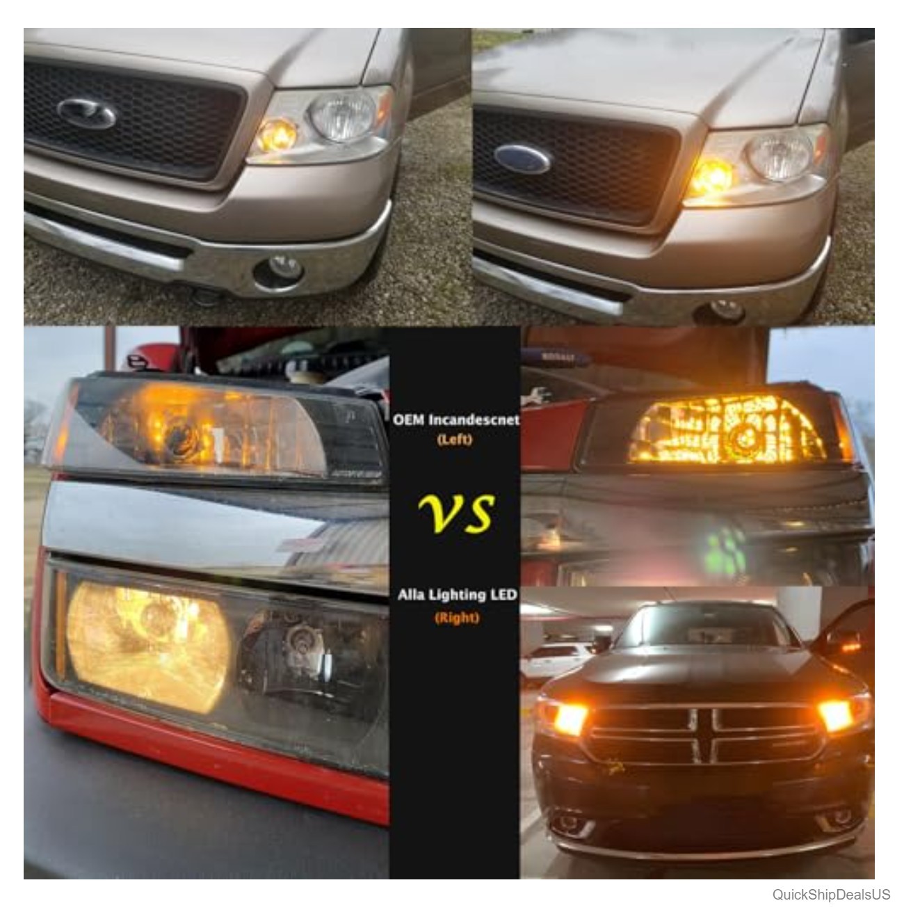 LED Brake Tail Turn Signal Lights 7440 7443 Amber Yellow 12V 6.5W 2000 Lumens