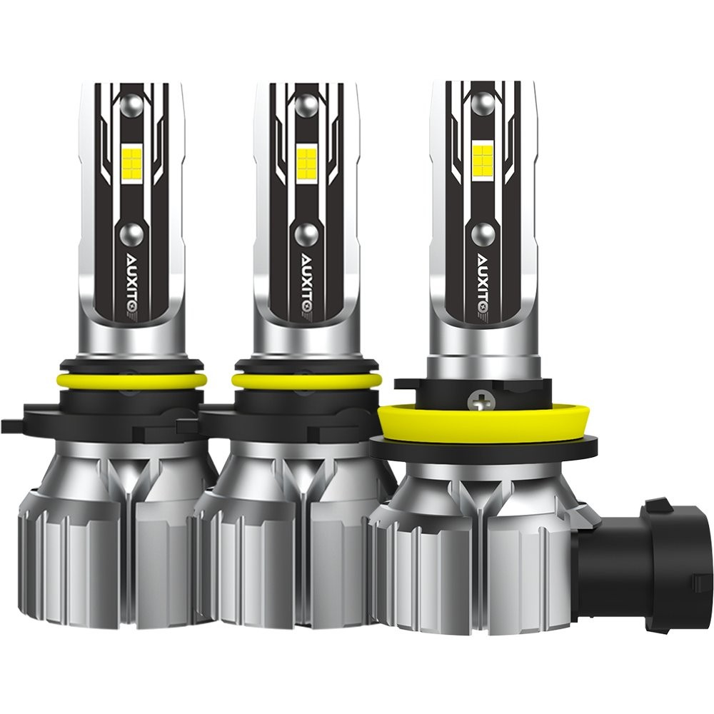 6-60x AUXITO 9005+9006+H11 LED Headlight Light High Low Beam Bulbs Canbus White