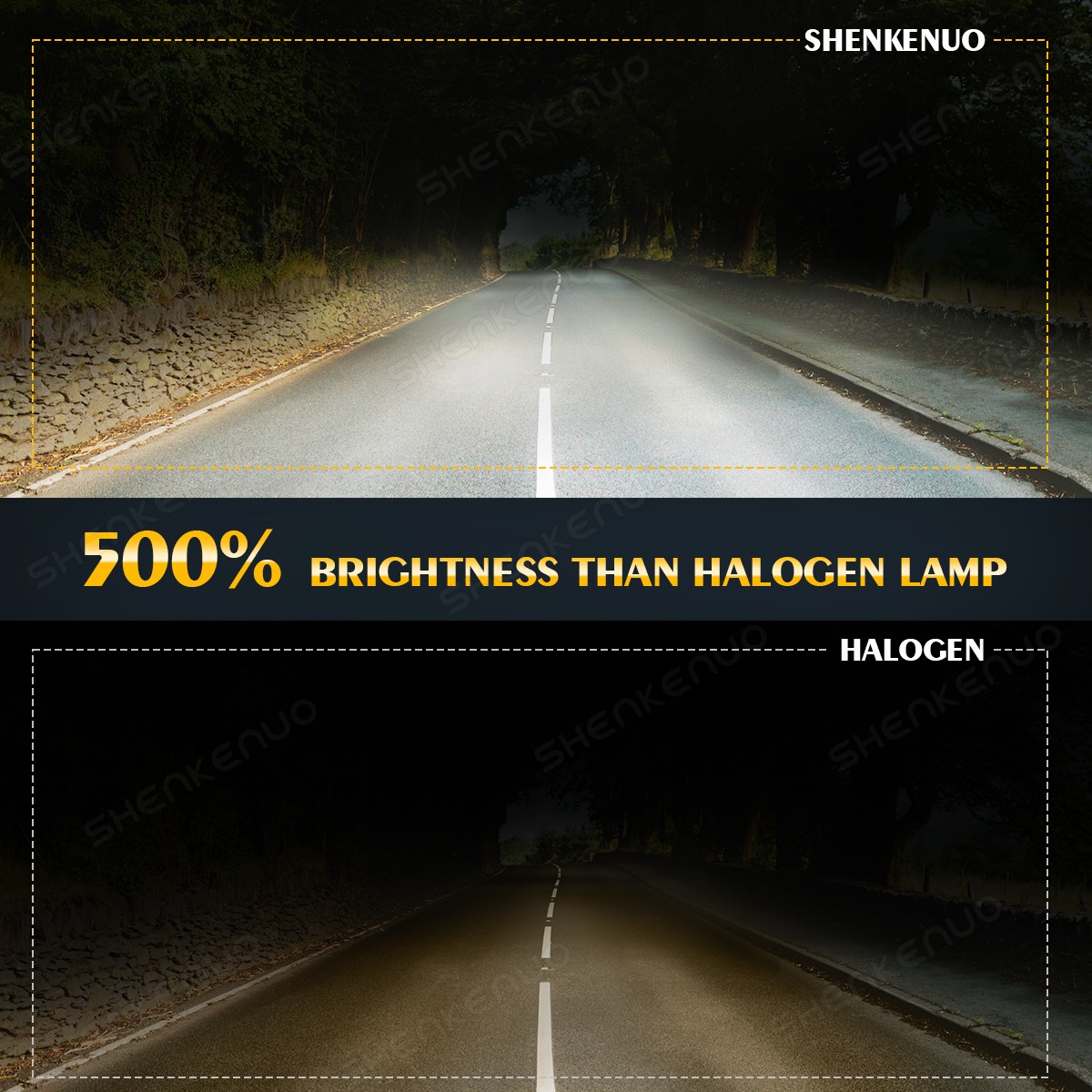 H7 H7 H11 6X 6000K LED Headlight Fog Light Bulbs For Mercedes Benz GL450 2007-12