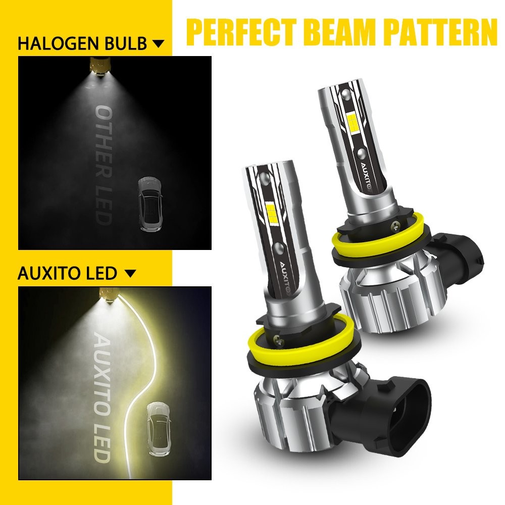 2-Sides H11 H9 H8 LED Headlight Bulbs Low Beam Kit Super Bright 36000LM White 2x