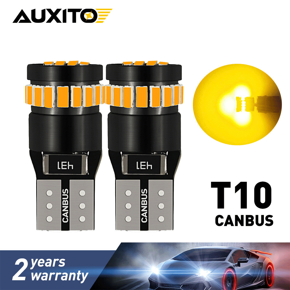 CNABUS Amber/Yellow T10 W5W LED License Plate Interior Light Bulb For Chevy Ford
