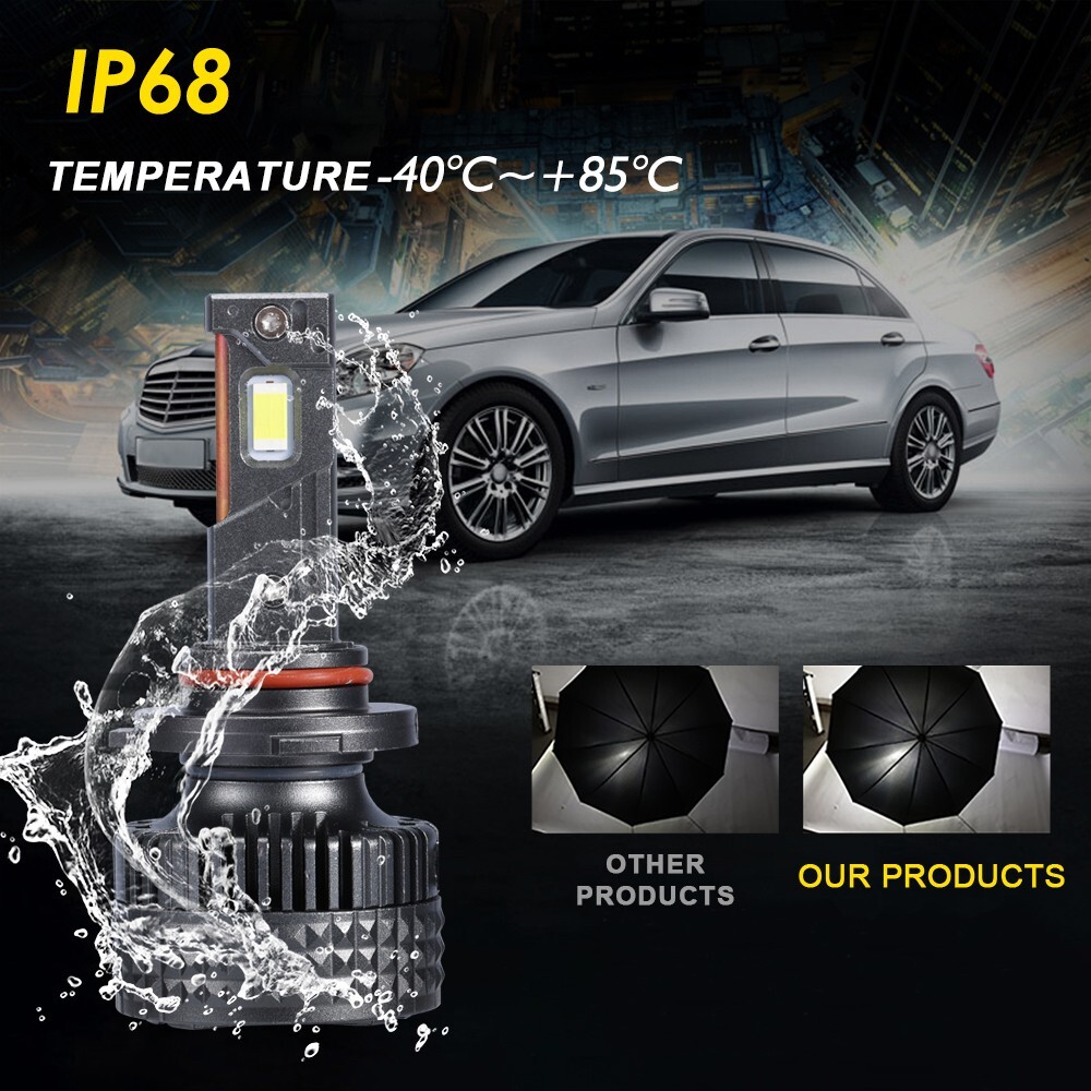 NAS LED HEADLIGHT KIT H7 SUPER WHITE 60000LM 6000K LOW BEAM 1 PAIR