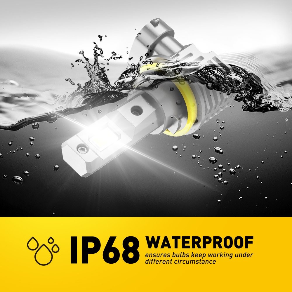 H11/8/9 LED Headlight Bulbs High Low Beam Conversion 6500K White Canbus 2-20X M6