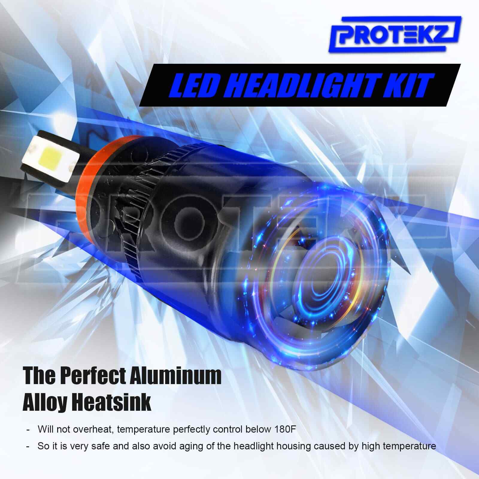 9012 H1R LED Headlight Kit 5Years Warranty Cooling Fan Hi Lo 800W 120000LM 6500K