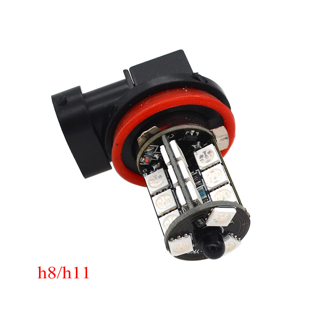 2pcs H8 H9 H11 LED Fog Light Bulbs 16 Color Changing RGB Remote High Power Lamp