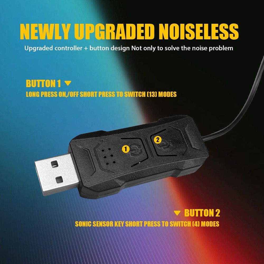 APP Control LED Light Atmosphere Ambient Light Car Inside Accessories 5M 1-10Set