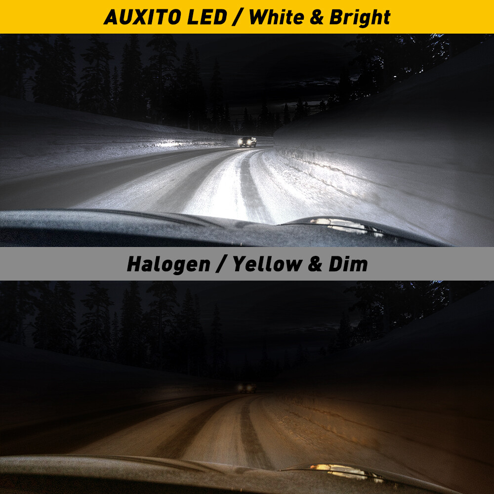 2X 9012 Bulbs LED High Low Beam Headlight 35W 3300LM White Super Bright DC9-30V