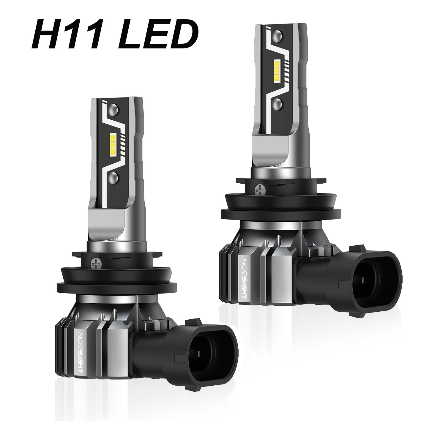 4X NOVSIGHT 9005 H11 LED Headlight Combo Bulbs High Low Beam Super Bright 6500K