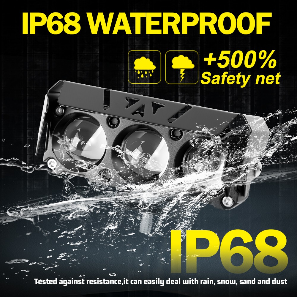 2X 4″ 200W LED Work Light Bar White/Yellow Fog Pods Driving OffRoad SUV UTV 4WD