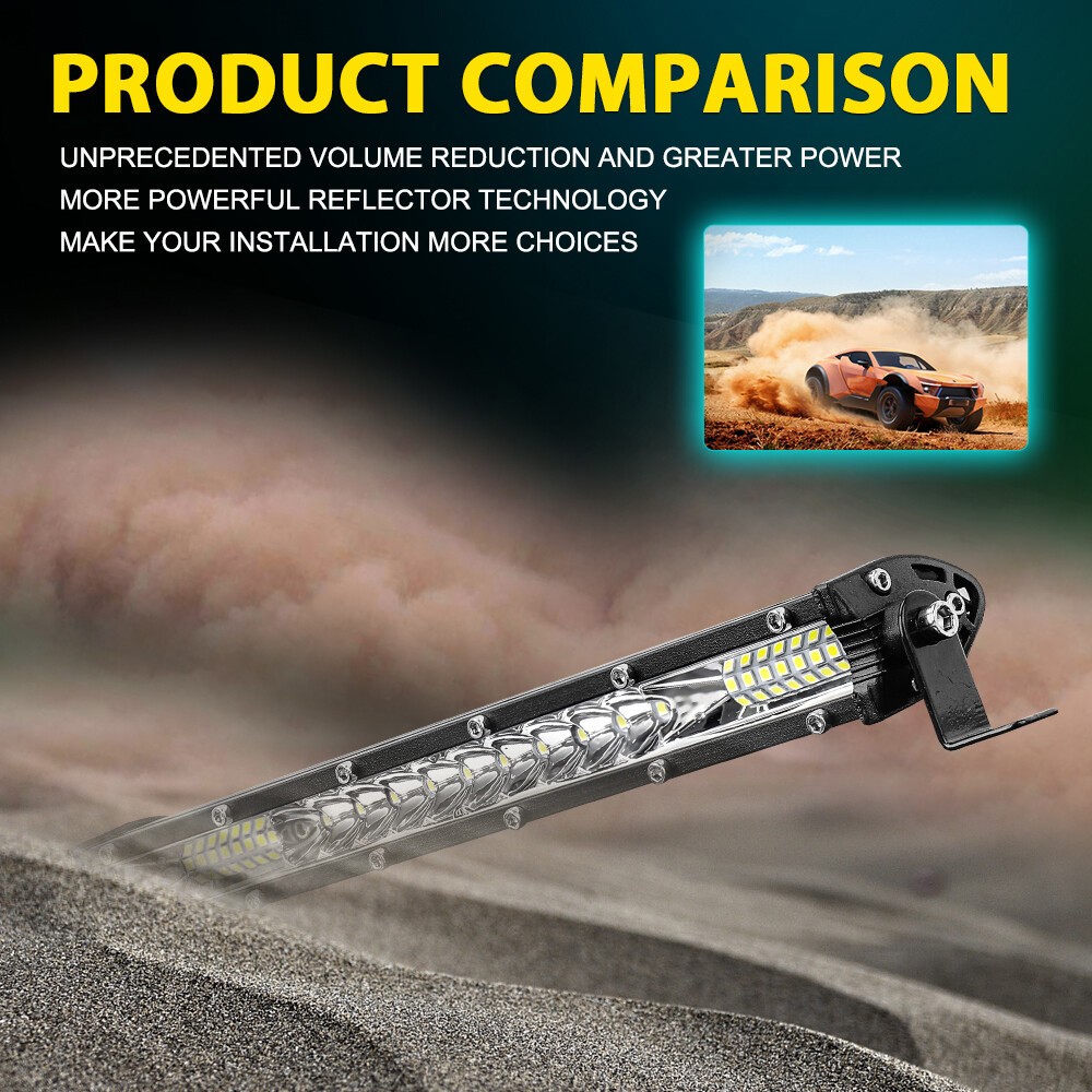 COLIGHT LED Light Bar 20 inch White Off Road Spot & Flood Combo For Trucks SUV