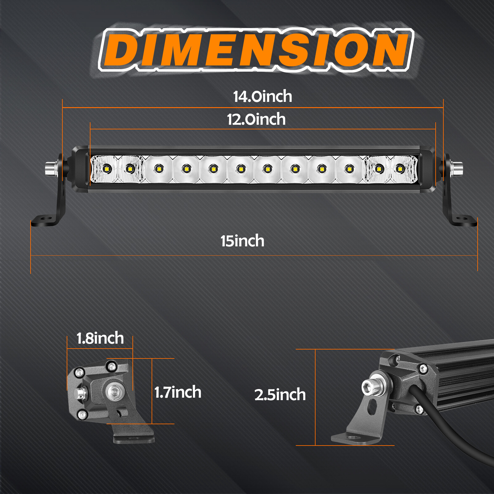 For Ford F250 F-350 Super Duty 30″ Single Row LED Light Bar Slim Combo Offroad