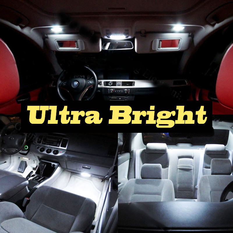 8Pc Canbus Error Free Interior LED White Light Bulb Kit for 2003-2006 Jaguar XKR