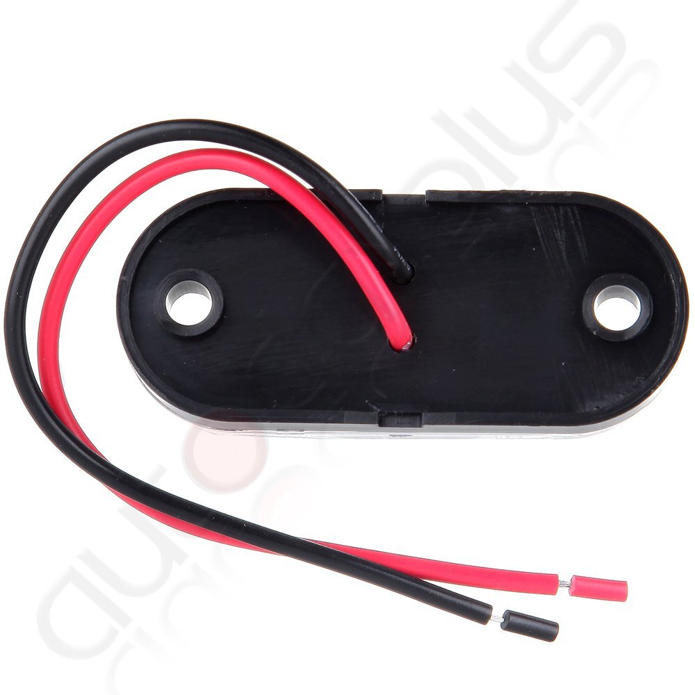 2x Clear White Trailer 2 Diodes Clearance Lamp Side Fender Marker LED Light