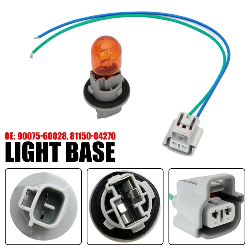 Fit Toyota Amber Bulb Brake Socket Turn Signal Light Wire Harness Plug Connector
