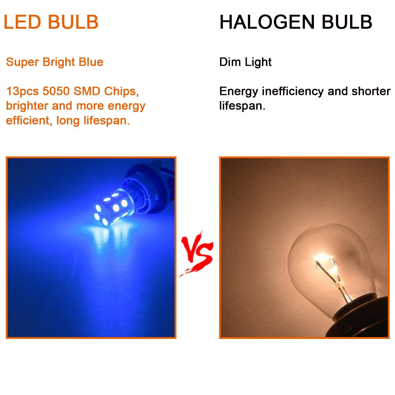 1156 LED Bulb Blue Super Bright 1073 1003 BA15S 7506 1141 LED Bulbs 5050 13-SMD