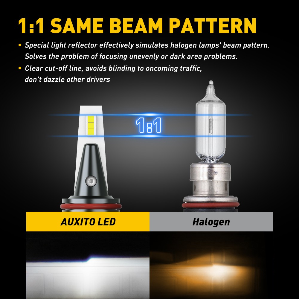 9005 H11 9006 LED Headlight Super Bright Bulbs Kit 6500K White High Low Beam