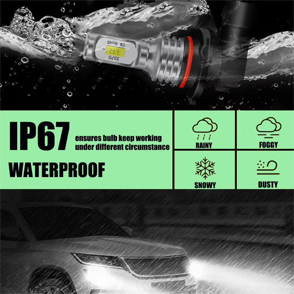 For Jeep Cherokee 2016-2018 White LED Headlight Hi/Lo+ Fog Light Bulbs Combo Kit