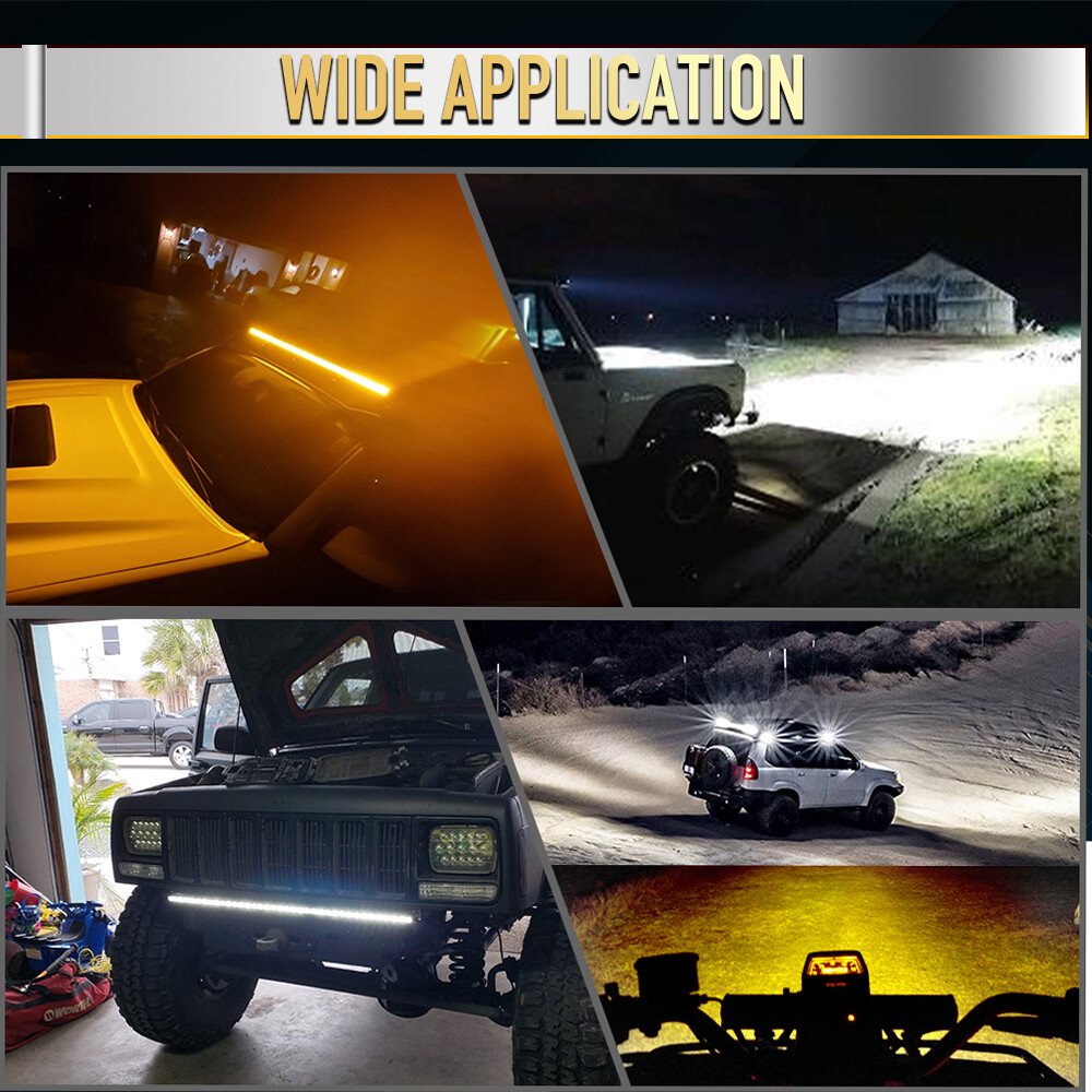 7 14 20 26 32 38 44 50″ Single Row Slim Spot LED Light Bar Offroad Truck ATV SUV
