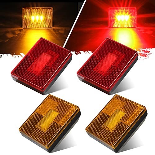 Durable LED Clearance & Side Marker Lights – Amber/Red for Trailers & Trucks