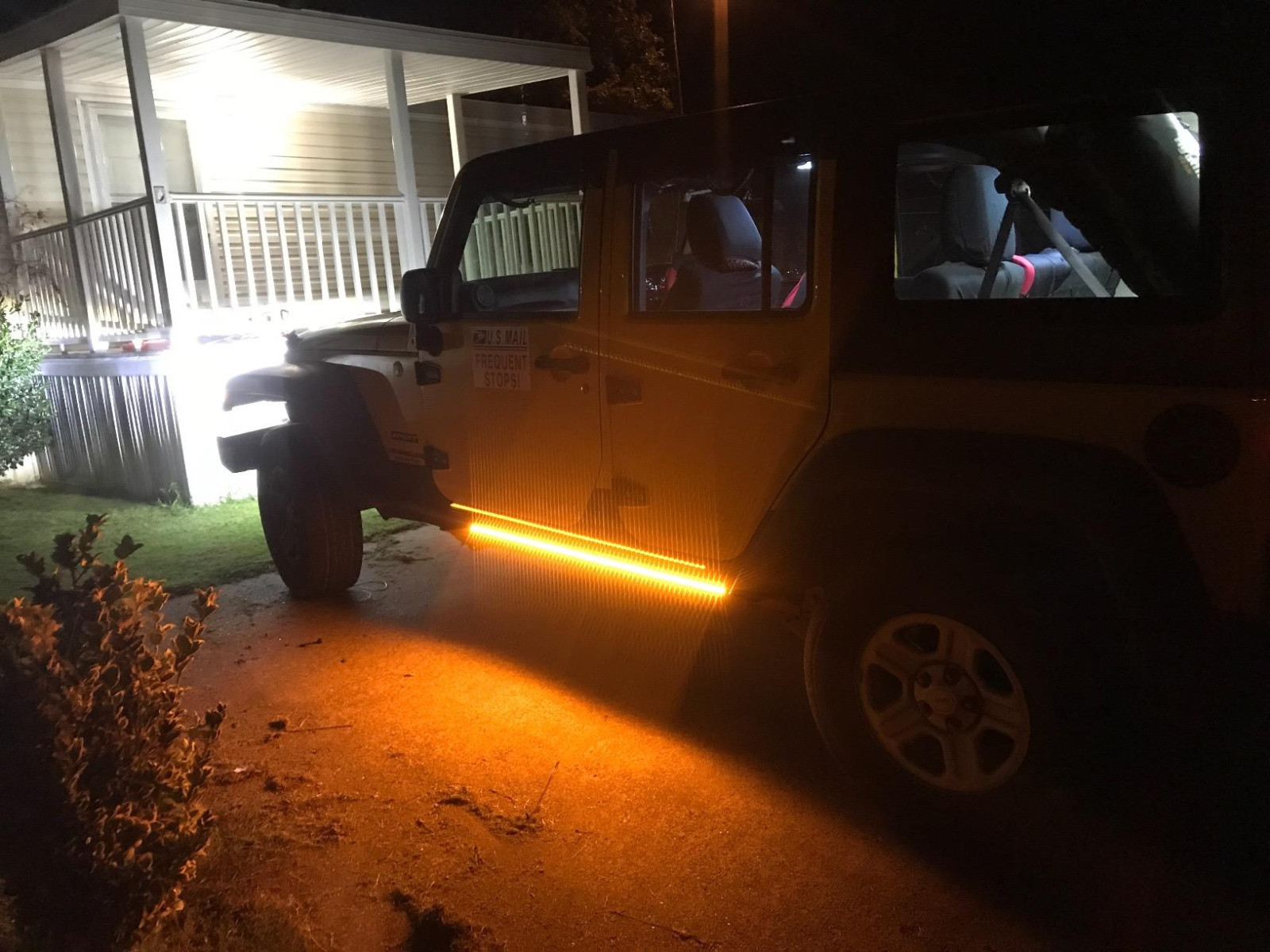 2X Amber Side LED Light Strips Running Board Marker Courtesy Step Lighting 48″