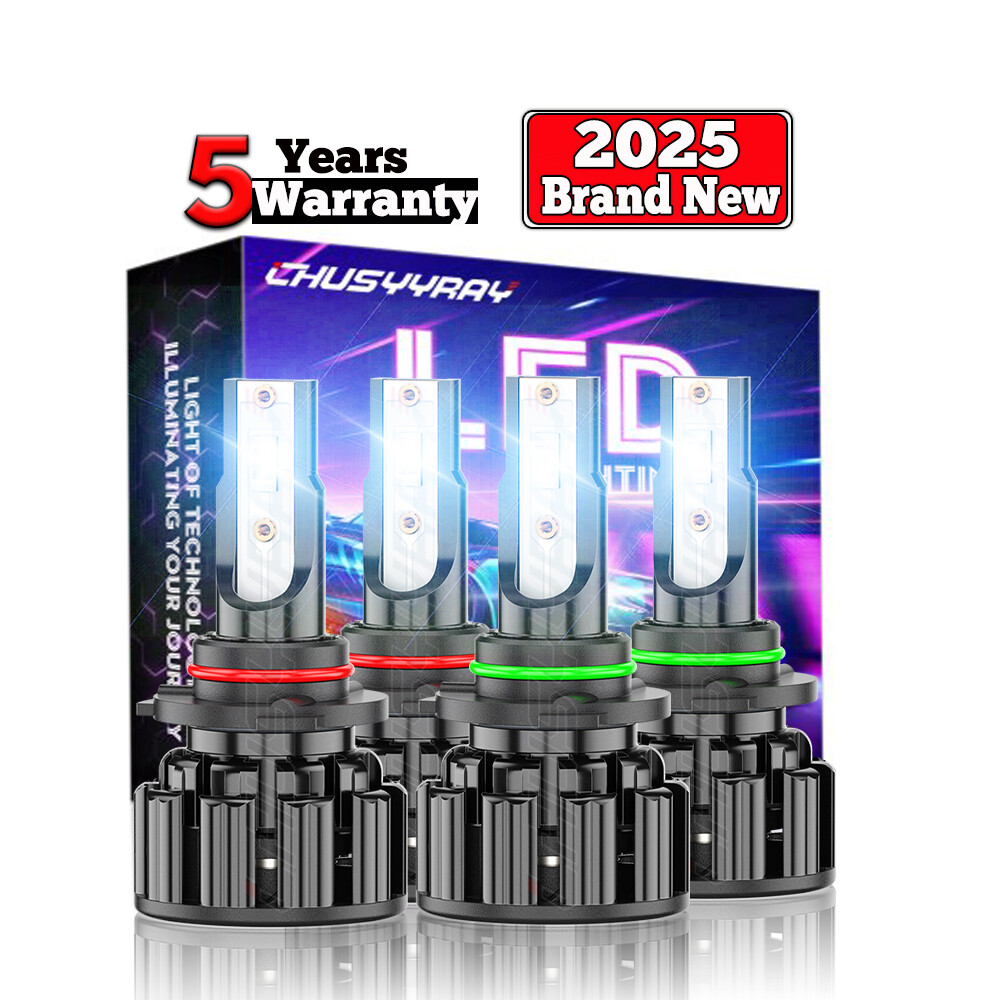 4pcs LED Headlight Bulbs For 1994-1998 Chevy C/K Pickup Silverado Suburban Tahoe