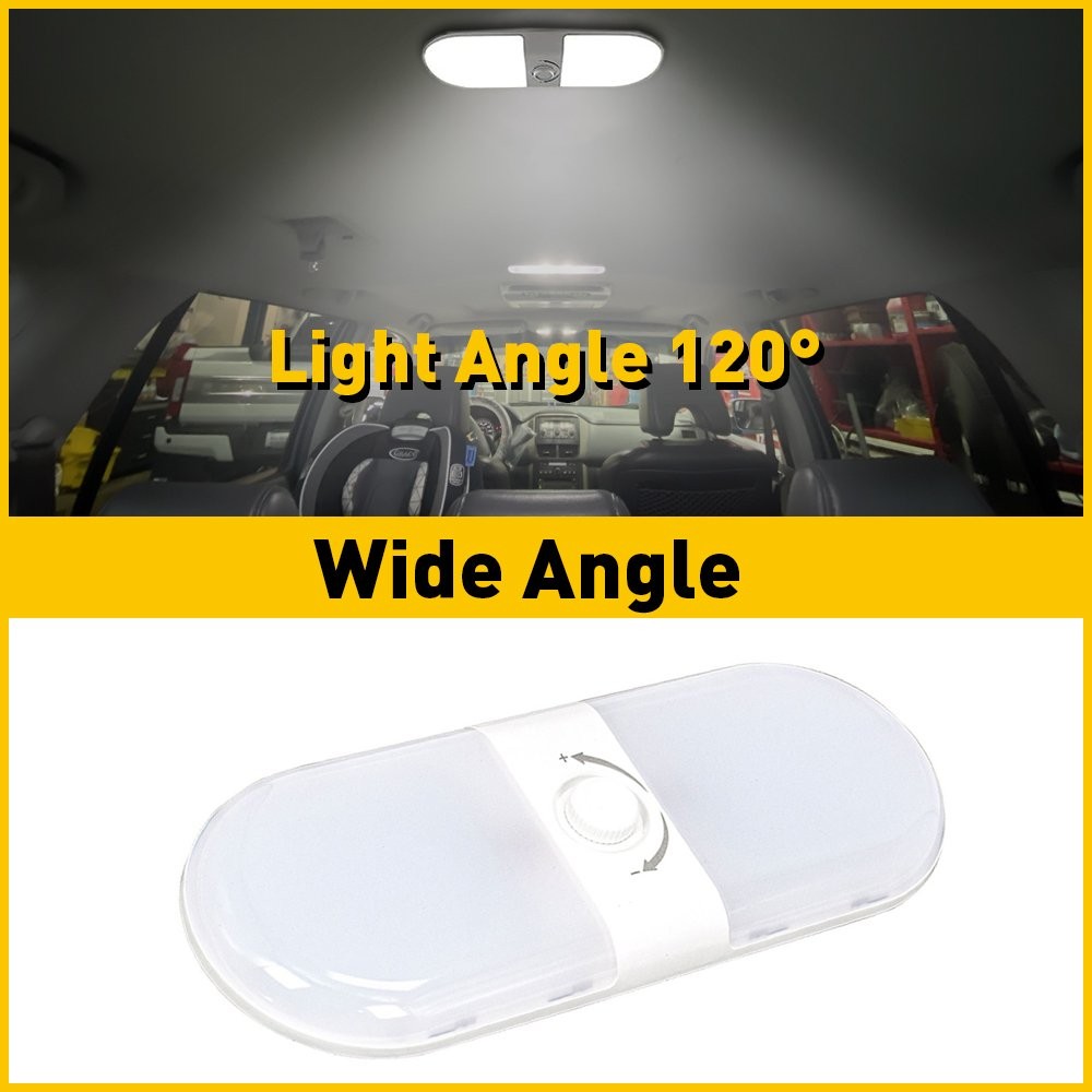 Dimmable 1700LM 3 Color Light Interior 12V24V Ceiling 120Led Dome Lamp RV Camper
