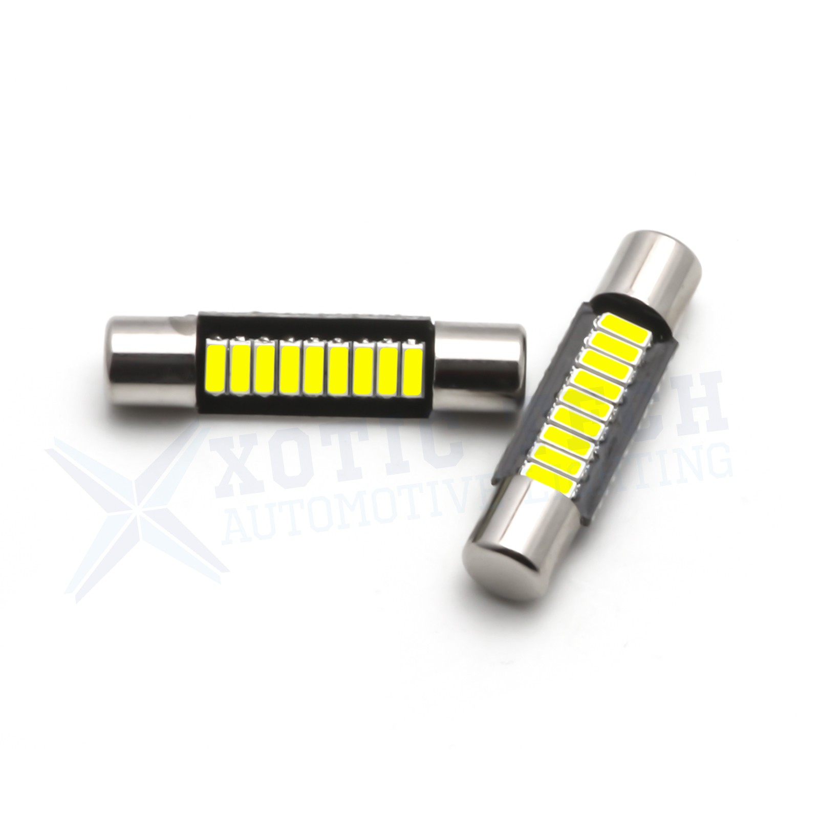 2x Pure White 29MM 6411 Bright 9-SMD LED Fuse Sun Visor Vanity Mirror Light Bulb