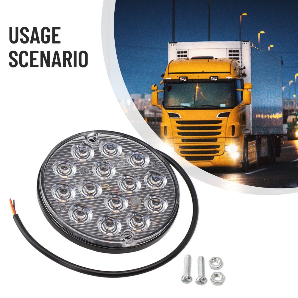 1 Piece Round LED Tail Light 16 LEDs 50000 Hours ABS Material High Quality