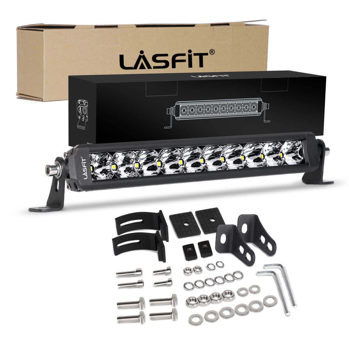 12″ 22″ 32″ 42″ 52″ inch Off-Road LED Light Bar Spot Flood Combo Amber / White