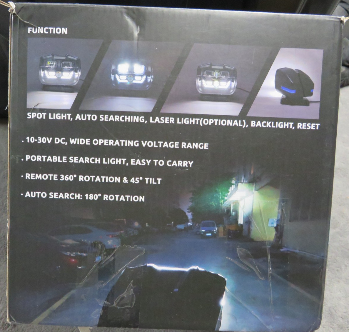 Suparee 60W LED Remote Boat Off-Road Truck Searchlight 360° Wireless Spotlight