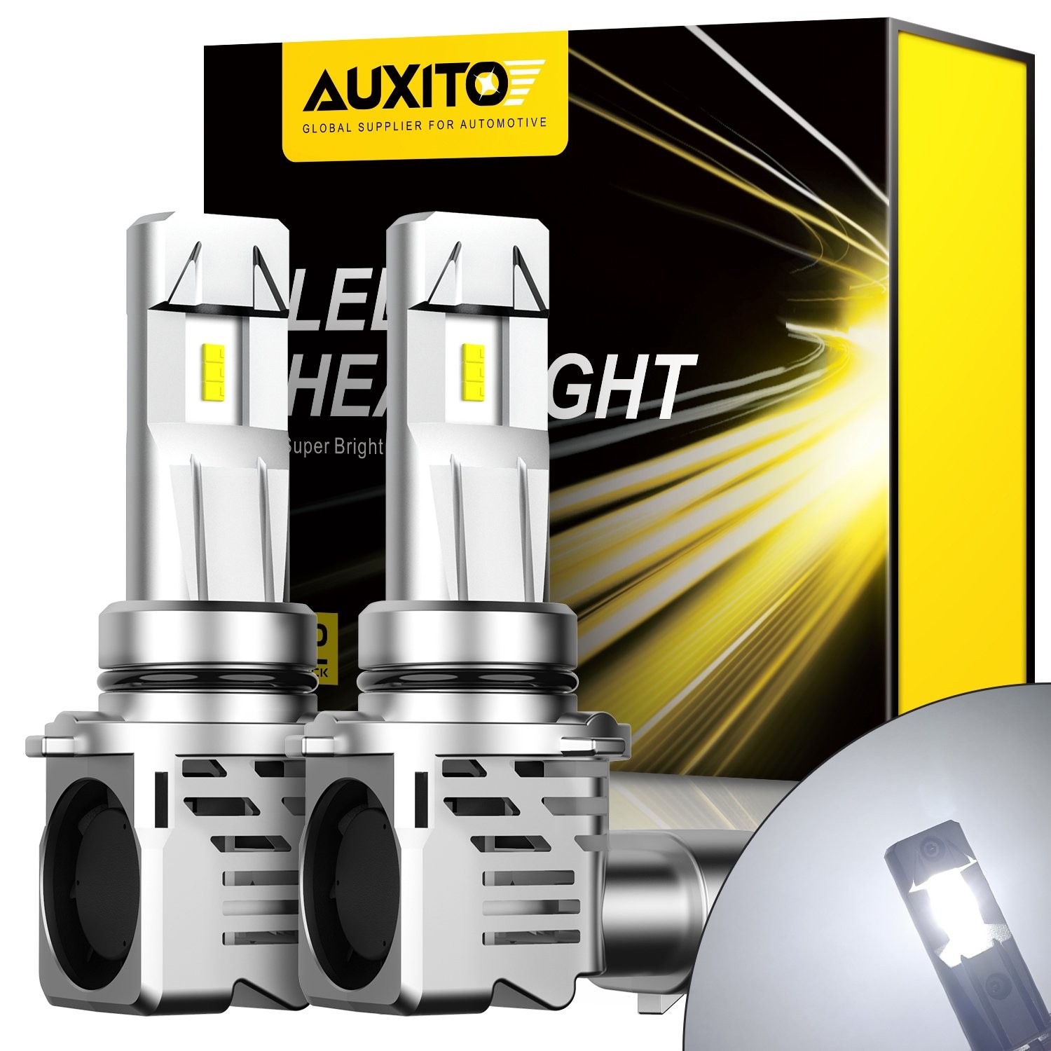 AUXITO 9006 LED Headlight Kit Bulb Conversion Low Beam White Super Bright 2/4/6X